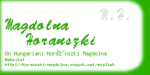 magdolna horanszki business card